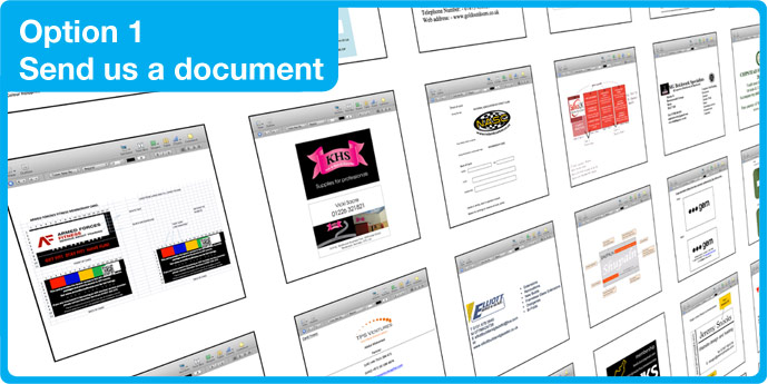 option 1 - send a word or powerpoint document